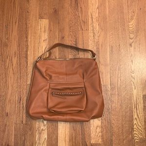 Laggo pebbled leather Joyce hobo shoulder bag in tan